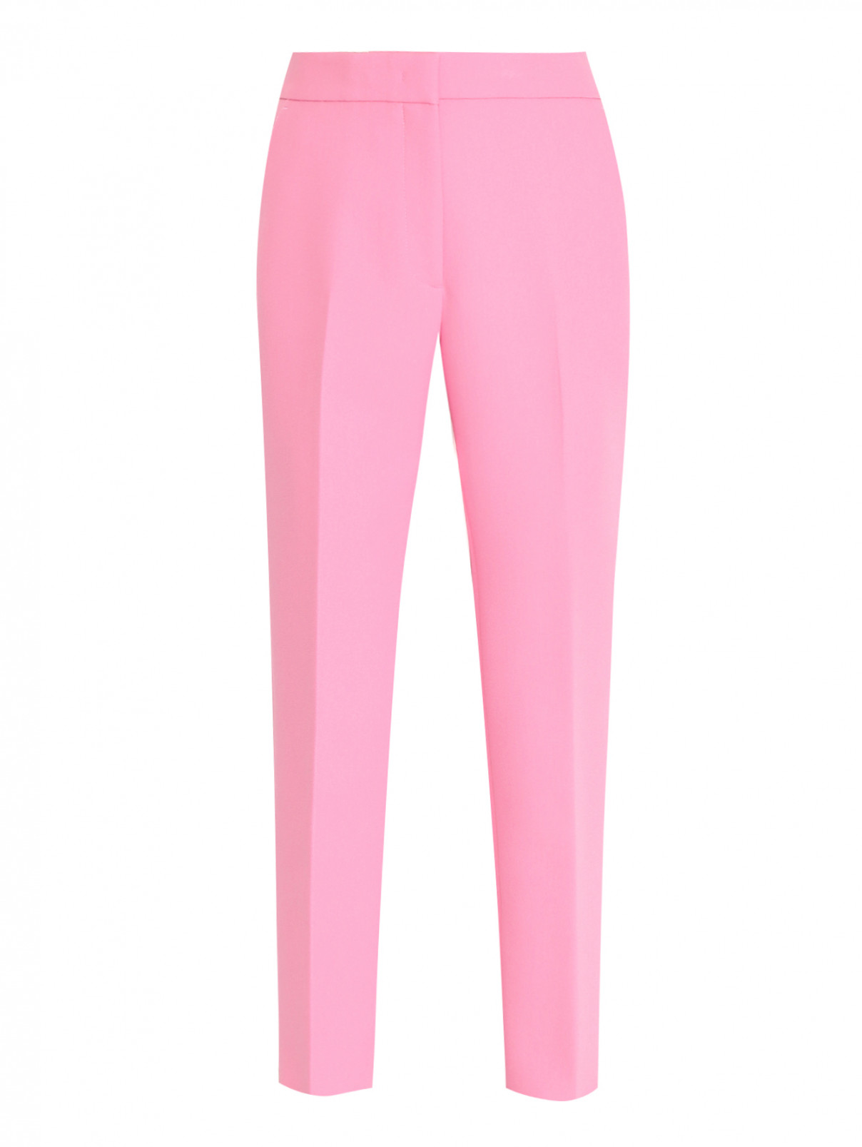 Укороченные брюки с добавлением вискозы MSGM  –  Общий вид  – Цвет:  Розовый