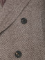 Двубортное пальто из шерсти с брошью LARDINI  –  Деталь