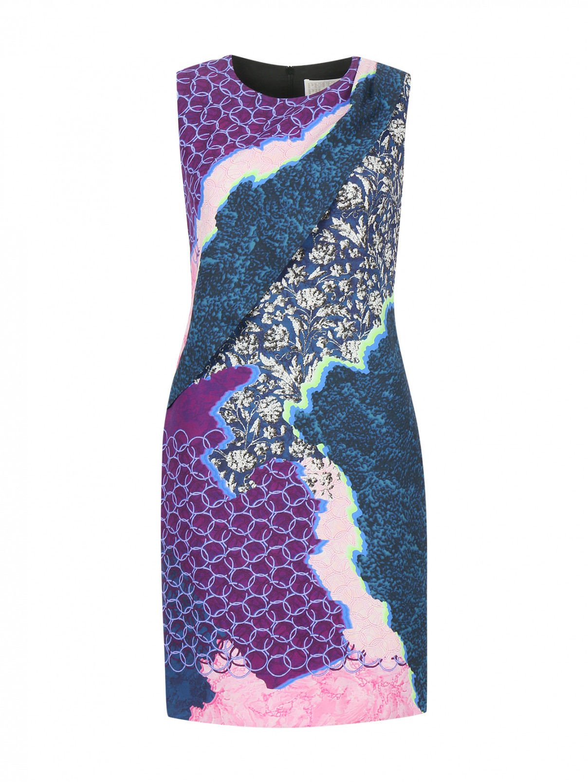 Платье-мини с абстрактным принтом Peter Pilotto  –  Общий вид  – Цвет:  Узор