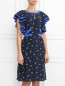 Платье из шелка с узором и цветными вставками Dorothee Schumacher  –  Модель Верх-Низ