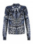 Блуза из шелка с узором Alexander McQueen  –  Общий вид