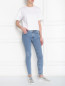 Джинсы-скинни из светлого денима M.i.h Jeans  –  МодельОбщийВид