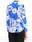Блуза с цветочным узором декорированная оборками Moschino Cheap&Chic  –  Модель Верх-Низ1