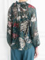 Блуза из шелка свободного кроя с узором Max&Co  –  Модель Верх-Низ1