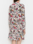 Платье-мини из шелка с цветочным узором Tory Burch  –  МодельВерхНиз1