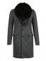 Пальто из шерсти с пуховым подкладом Ermanno Scervino  –  Общий вид