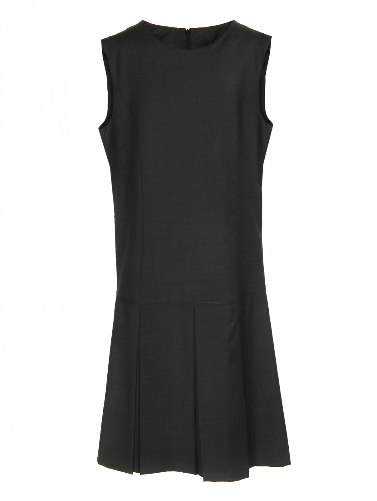 Платье с плиссированным низом Dal Lago  –  Общий вид  – Цвет:  Серый