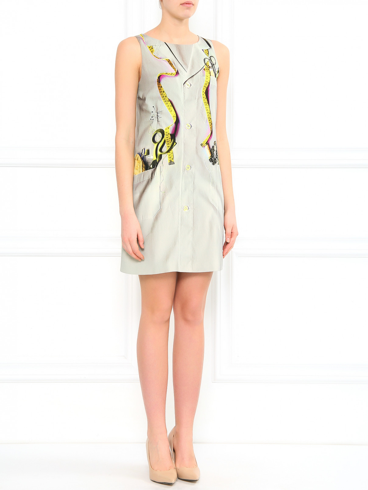 Платье прямого кроя с принтом Moschino Cheap&Chic  –  Модель Общий вид  – Цвет:  Узор