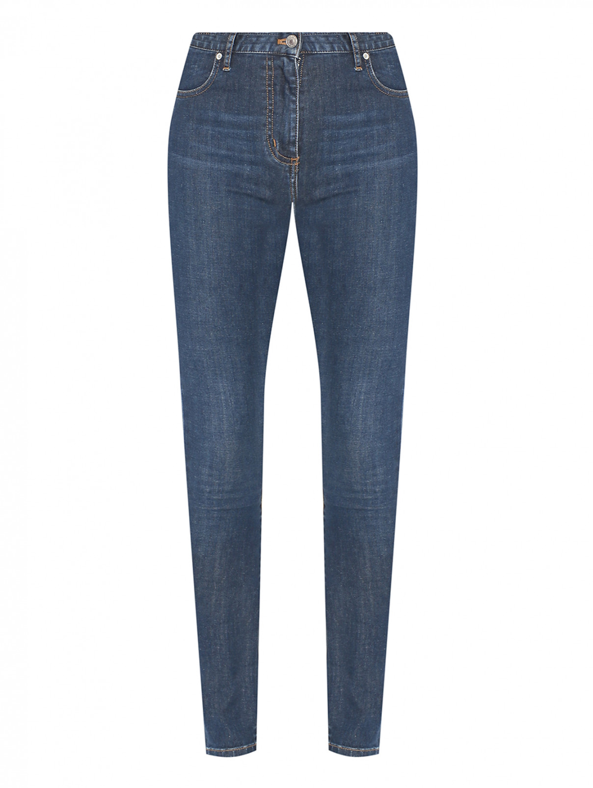 Зауженные джинсы из хлопка Kenzo  –  Общий вид  – Цвет:  Синий