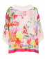 Блуза из шелка с цветочным узором P.A.R.O.S.H.  –  Общий вид