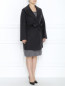 Пальто из смесовой шерсти с отложным воротником Marina Rinaldi  –  Модель Общий вид