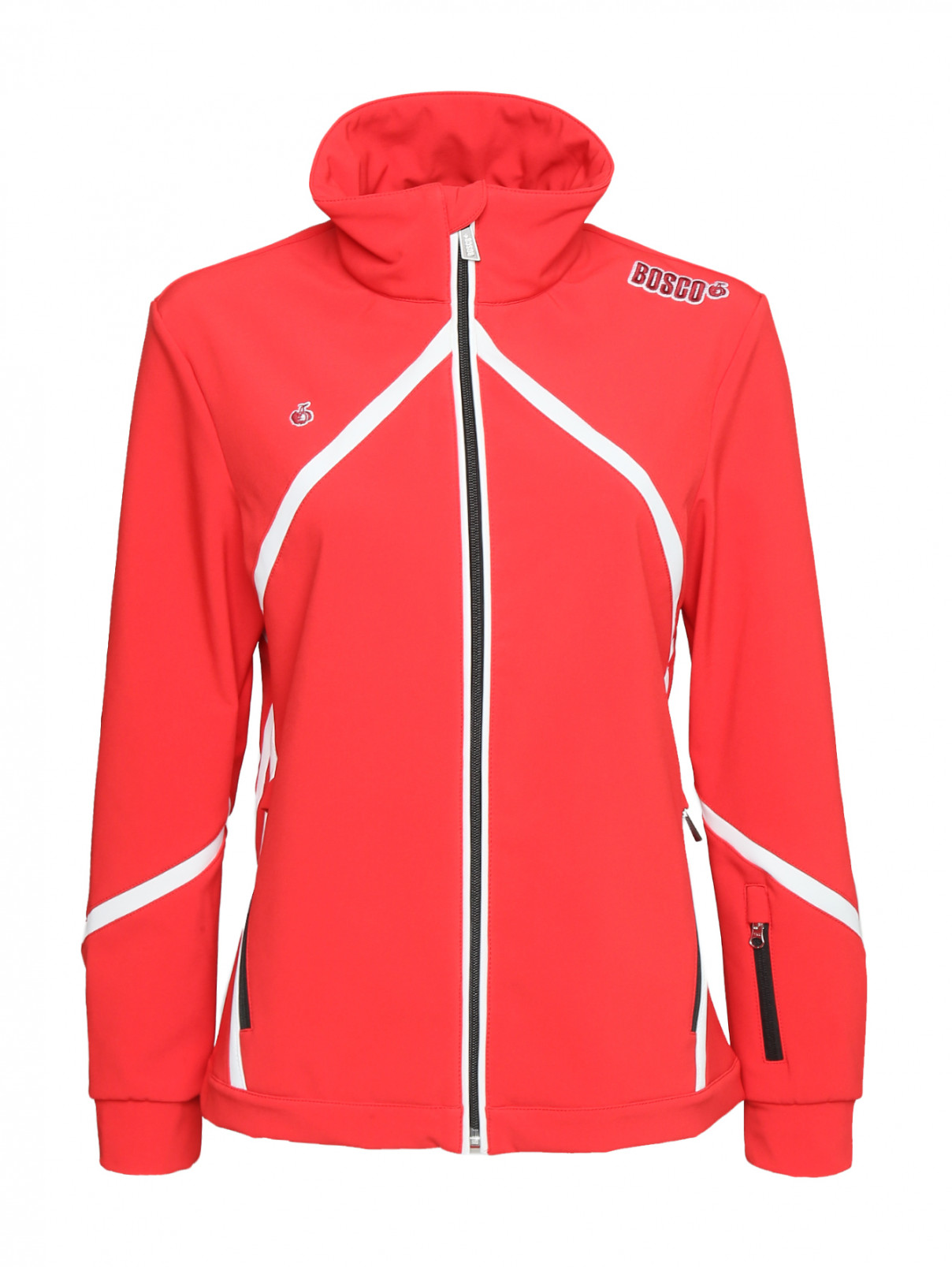 Куртка на молнии с контрастной отделкой BOSCO  –  Общий вид  – Цвет:  Красный