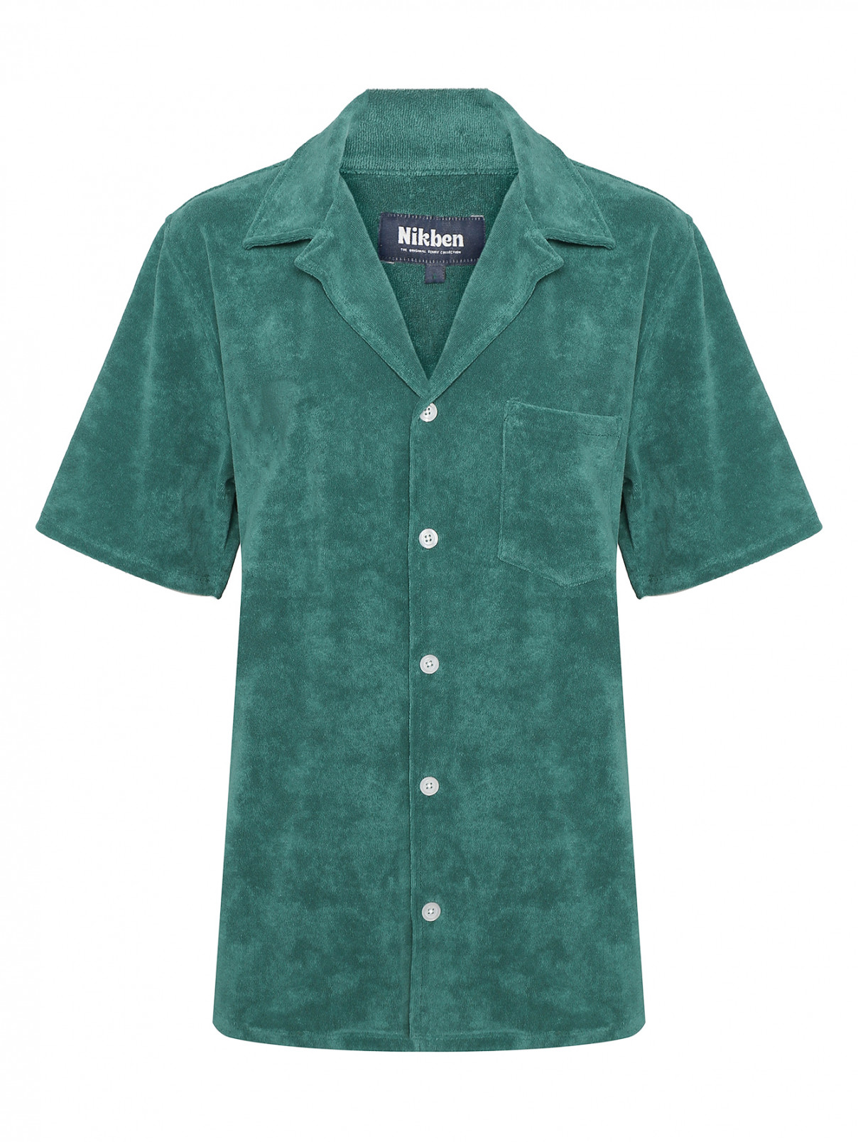 Рубашка с коротким рукавом Nikben  –  Общий вид  – Цвет:  Зеленый