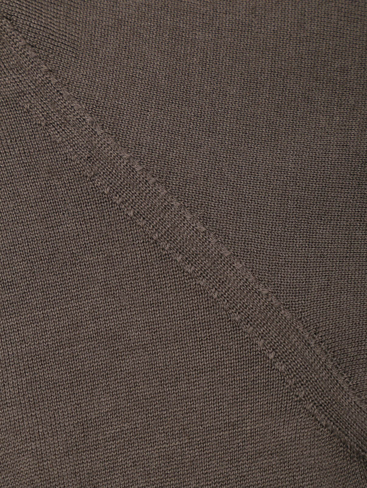 Джемпер из шерсти, шелка и кашемира мелкой вязки LARDINI  –  Деталь1  – Цвет:  Коричневый