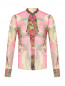 Полупрозрачная блуза с цветочным узором Max&Co  –  Общий вид