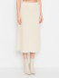 Однотонная юбка из шерсти и шелка Alberta Ferretti  –  МодельВерхНиз