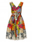 Шелковое платье с цветочным узором Devernois  –  Общий вид
