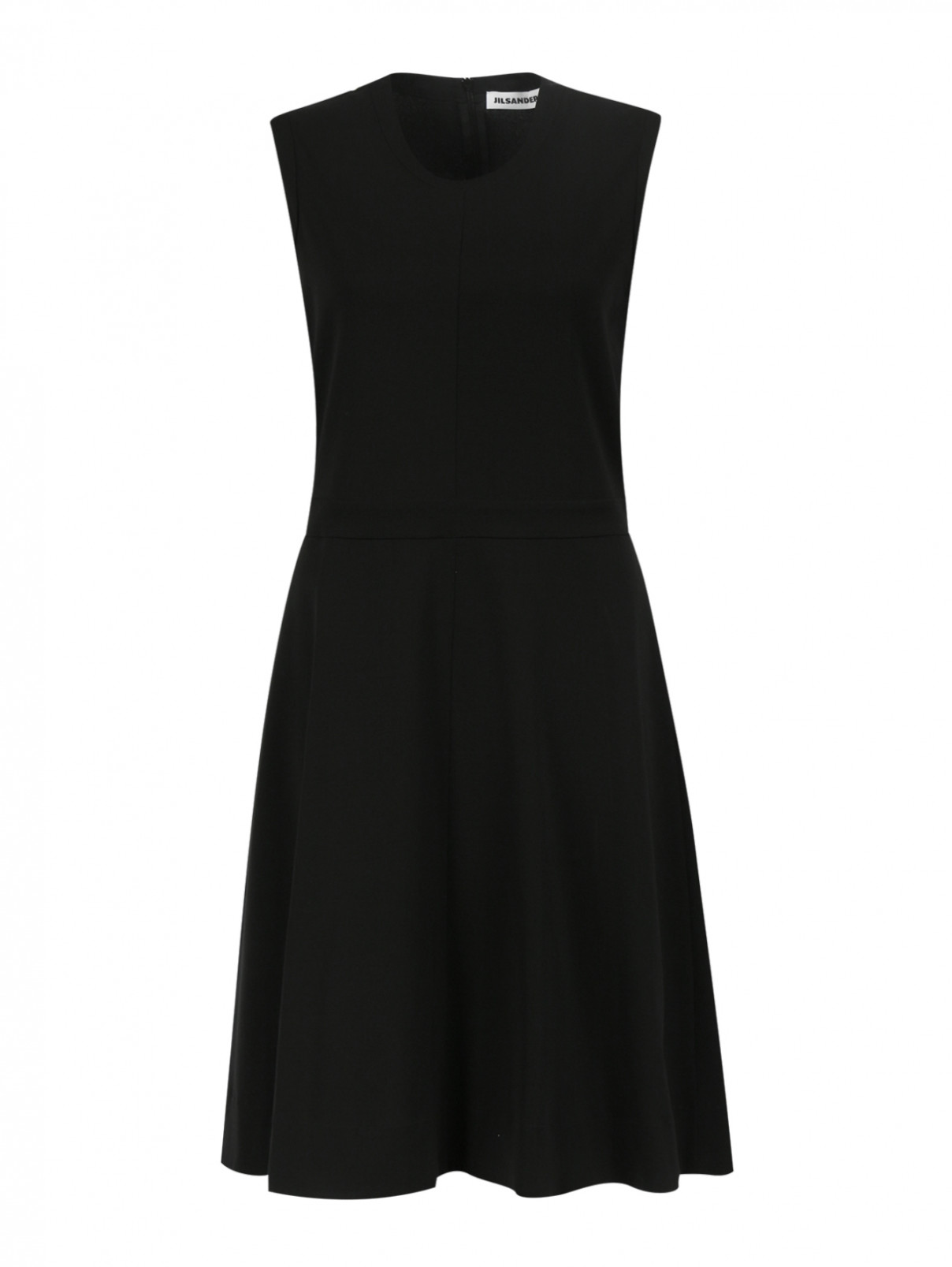 Платье из хлопка свободного кроя Jil Sander  –  Общий вид  – Цвет:  Черный
