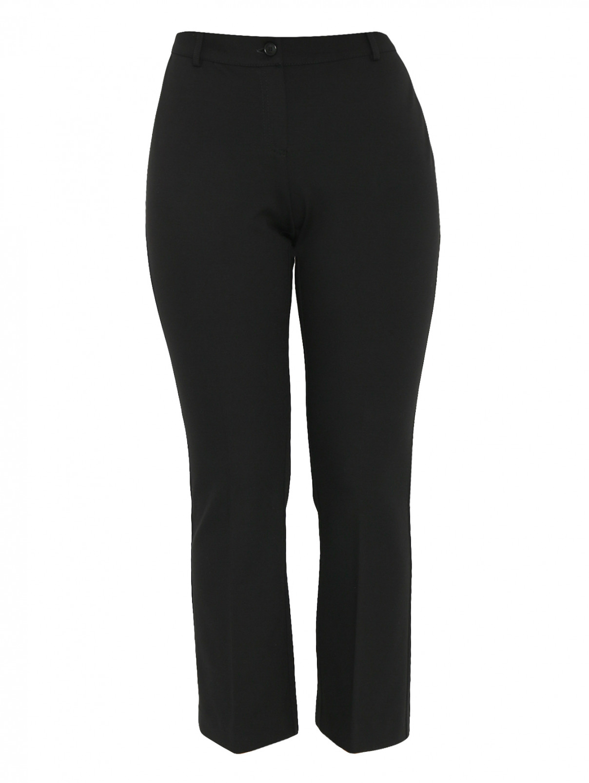 Укороченные брюки из трикотажа Marina Sport  –  Общий вид  – Цвет:  Черный