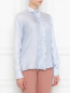 Блуза из шелка с отделкой Maison Margiela  –  Модель Верх-Низ