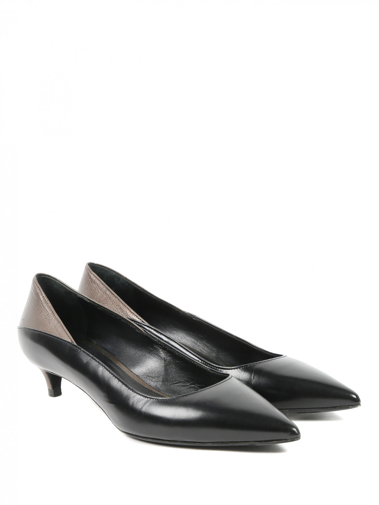 Туфли из лаковой кожи на тонком каблуке Max Mara  –  Общий вид  – Цвет:  Черный