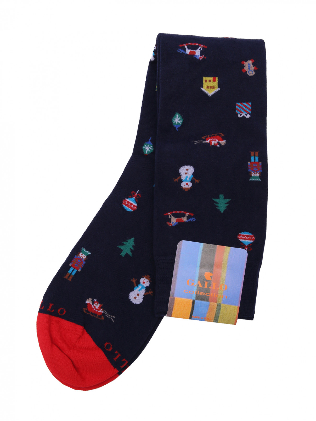 Носки из смешанного хлопка с узором Gallo  –  Общий вид  – Цвет:  Мультиколор