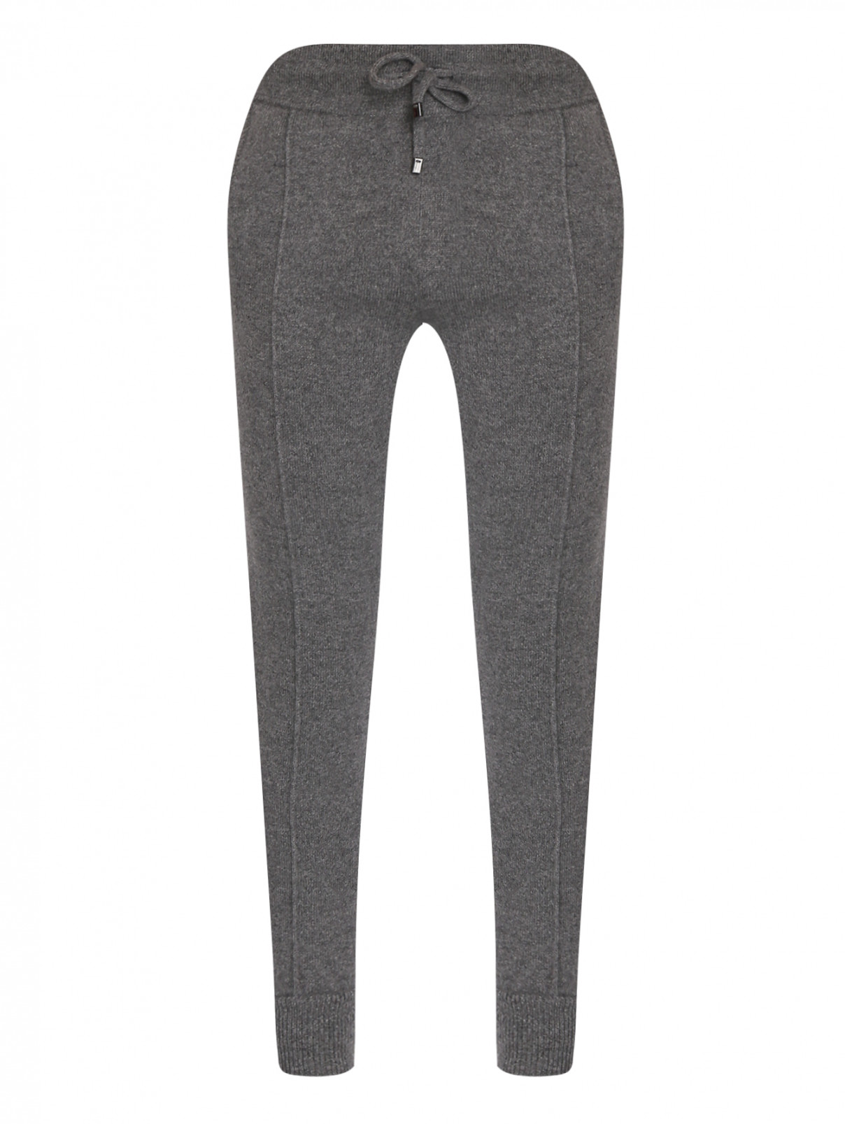 Трикотажные брюки из шерсти и кашемира Malo  –  Общий вид  – Цвет:  Серый