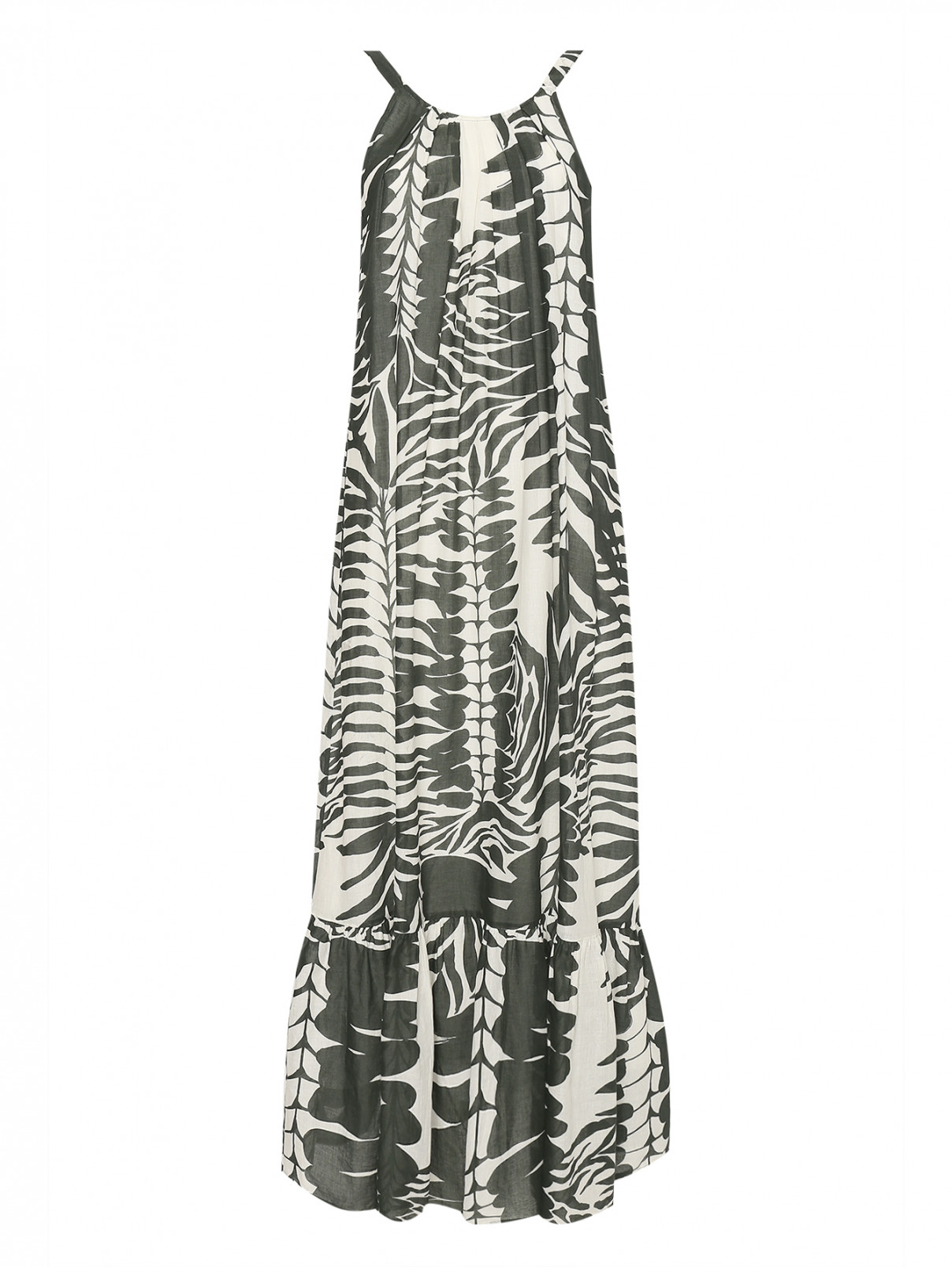 Платье из хлопка с узором Alpha Studio  –  Общий вид  – Цвет:  Узор