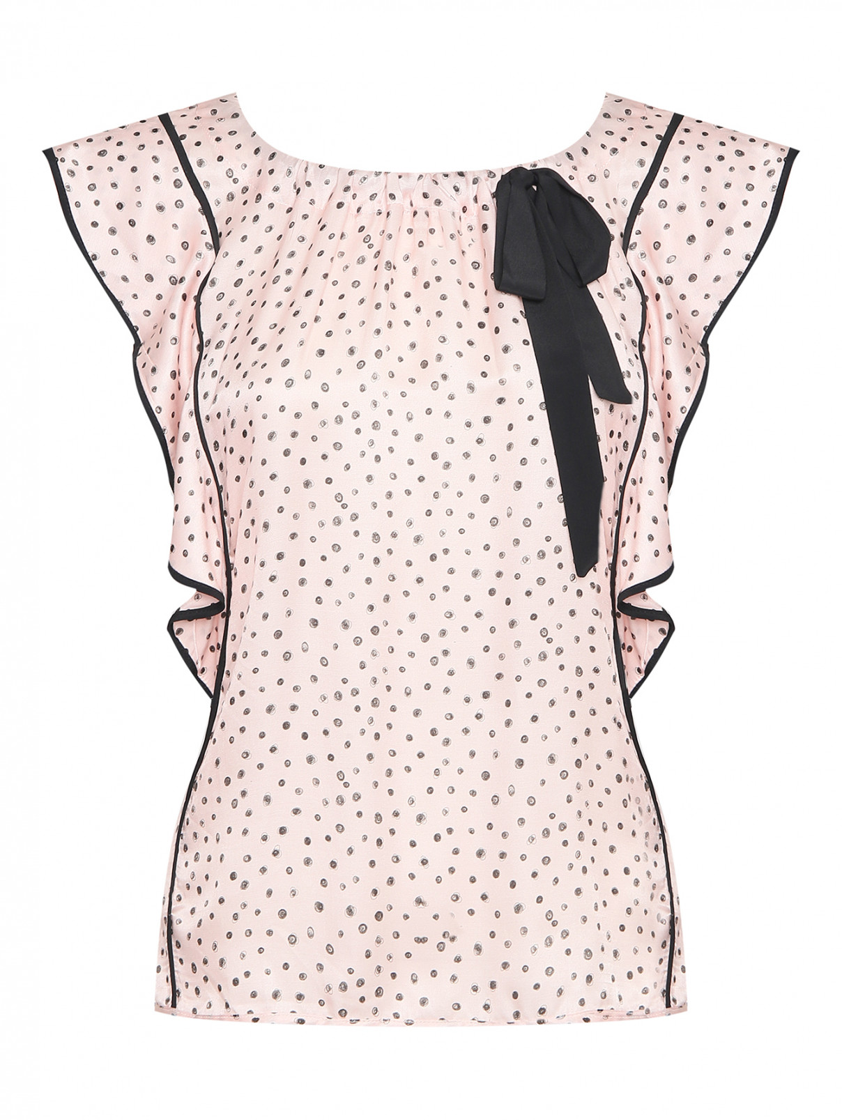 Блуза из смешанного шелка с бантом Caractere  –  Общий вид