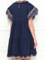 Платье-мини из хлопка с контрастной вышивкой Vivetta  –  МодельВерхНиз1