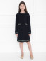 Платье из шерсти с декоративной отделкой Aletta Couture  –  МодельОбщийВид