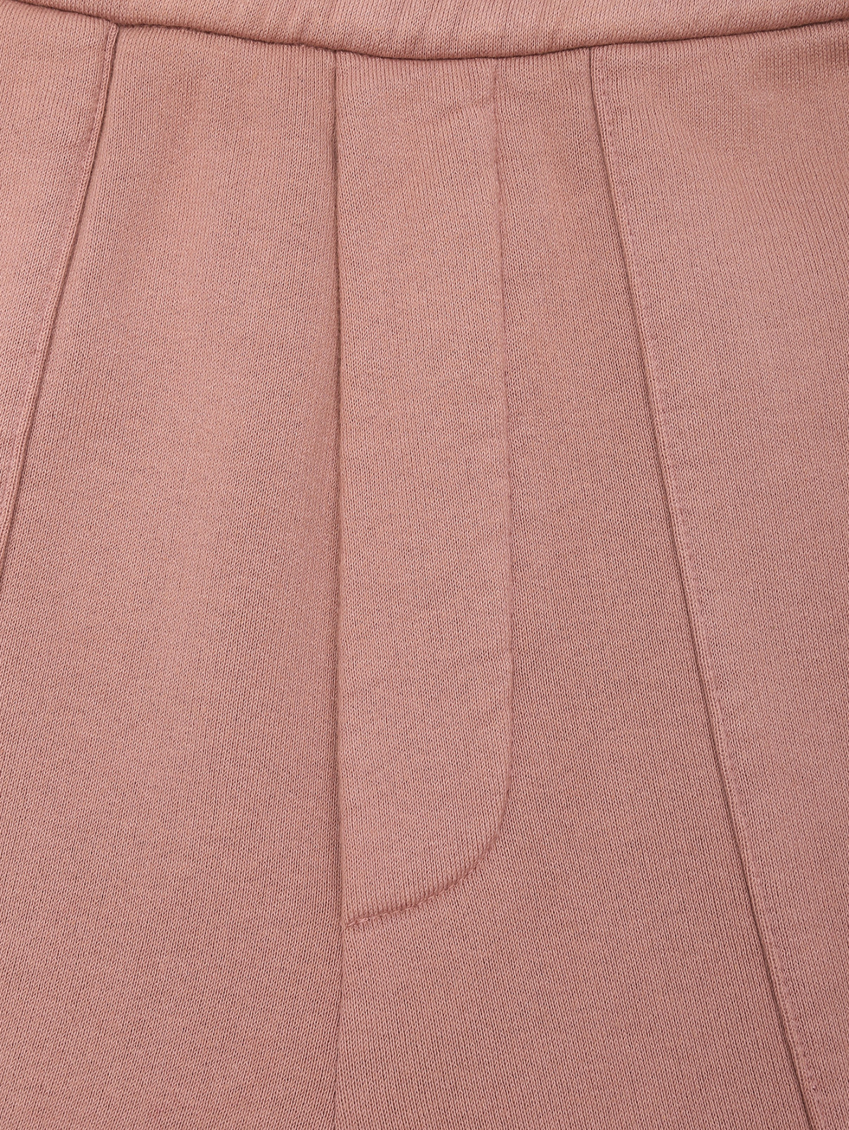 Однотонные брюки из хлопка на резинке Barena  –  Деталь1  – Цвет:  Розовый