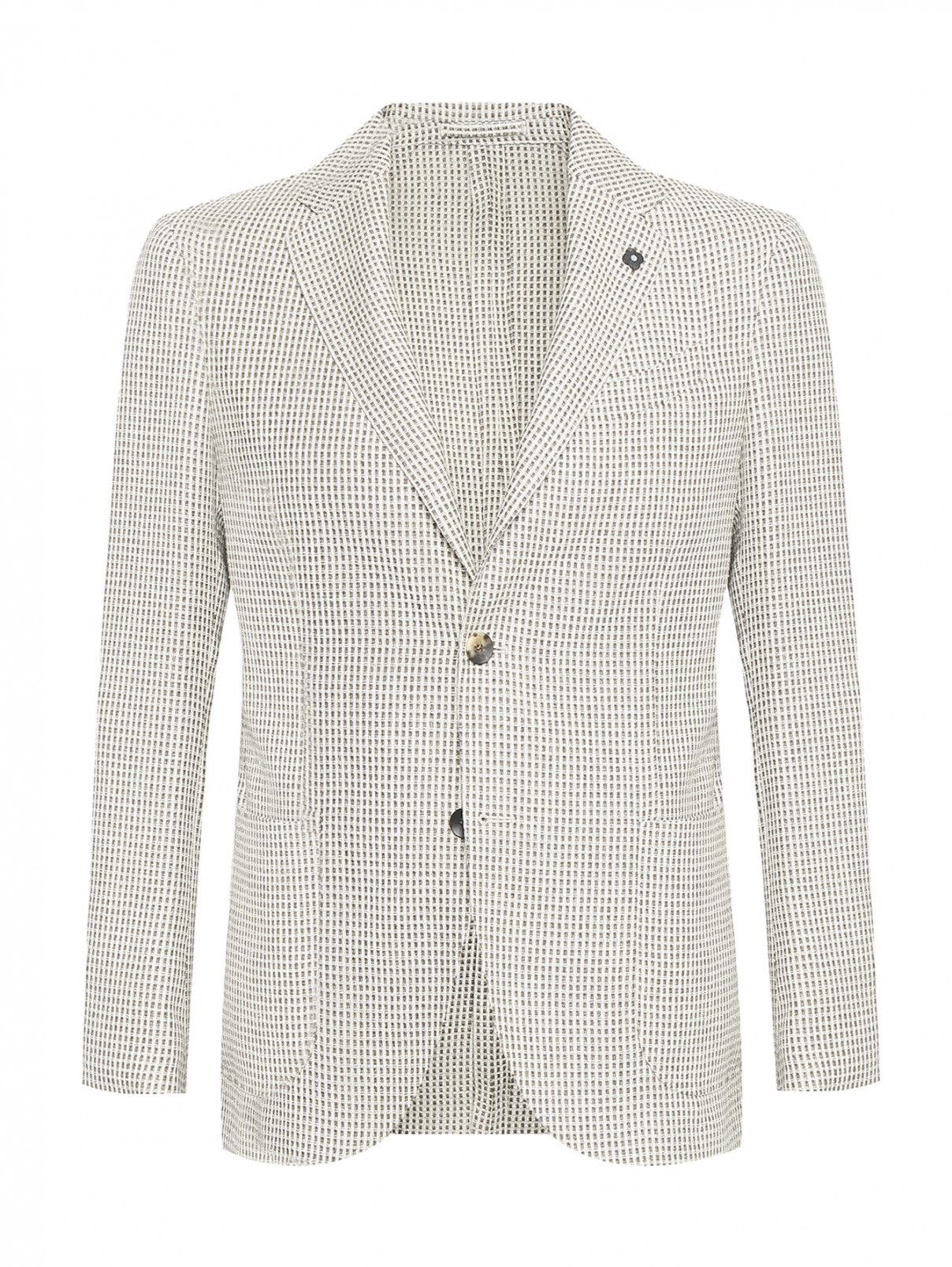 Пиджак из смешанной шерсти LARDINI  –  Общий вид  – Цвет:  Бежевый
