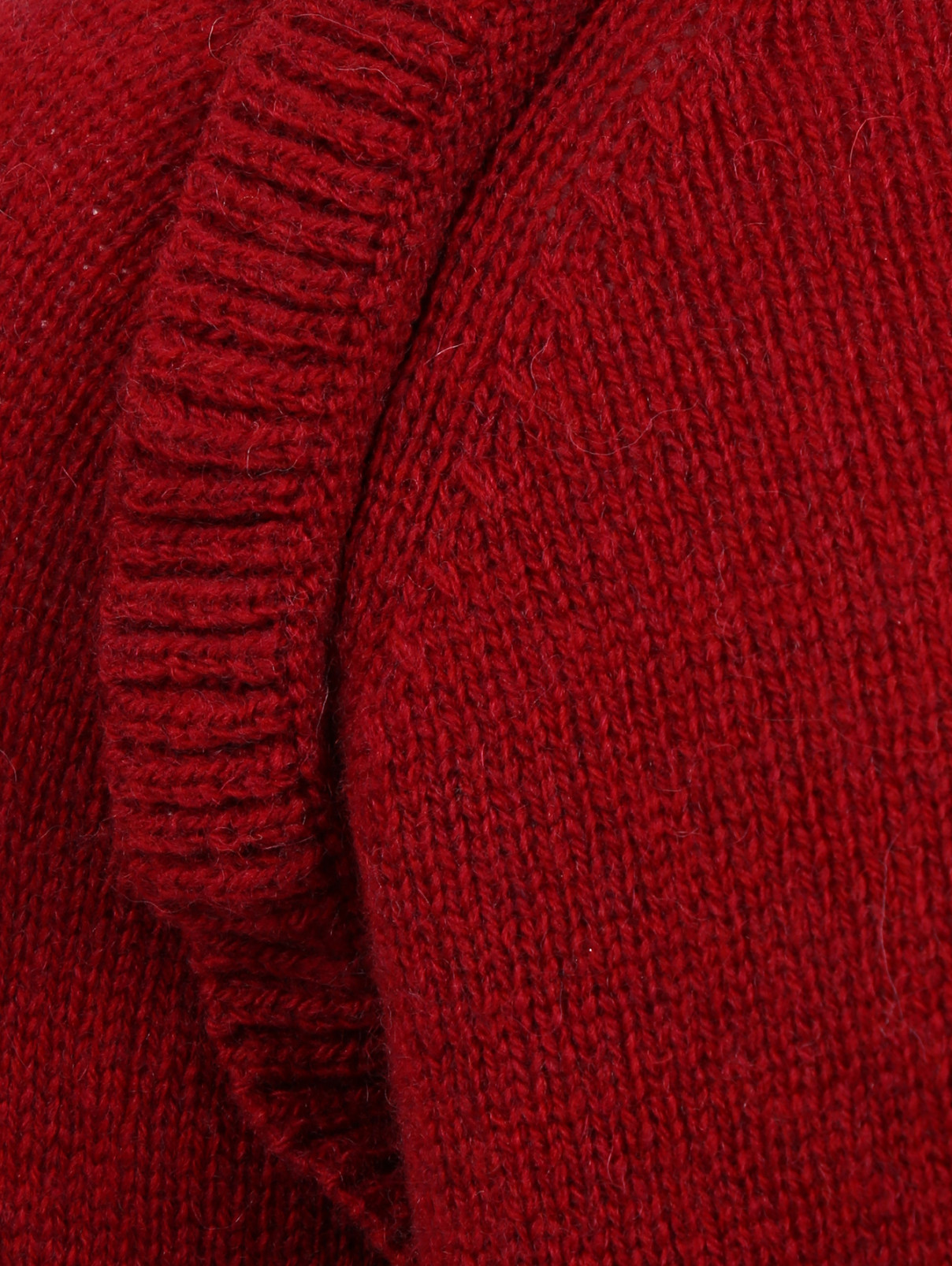 Кардиган из шерсти с рюшами Simonetta  –  Деталь  – Цвет:  Красный