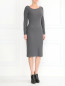 Трикотажное платье-футляр из шерсти фактурной вязки Alberta Ferretti  –  Модель Общий вид