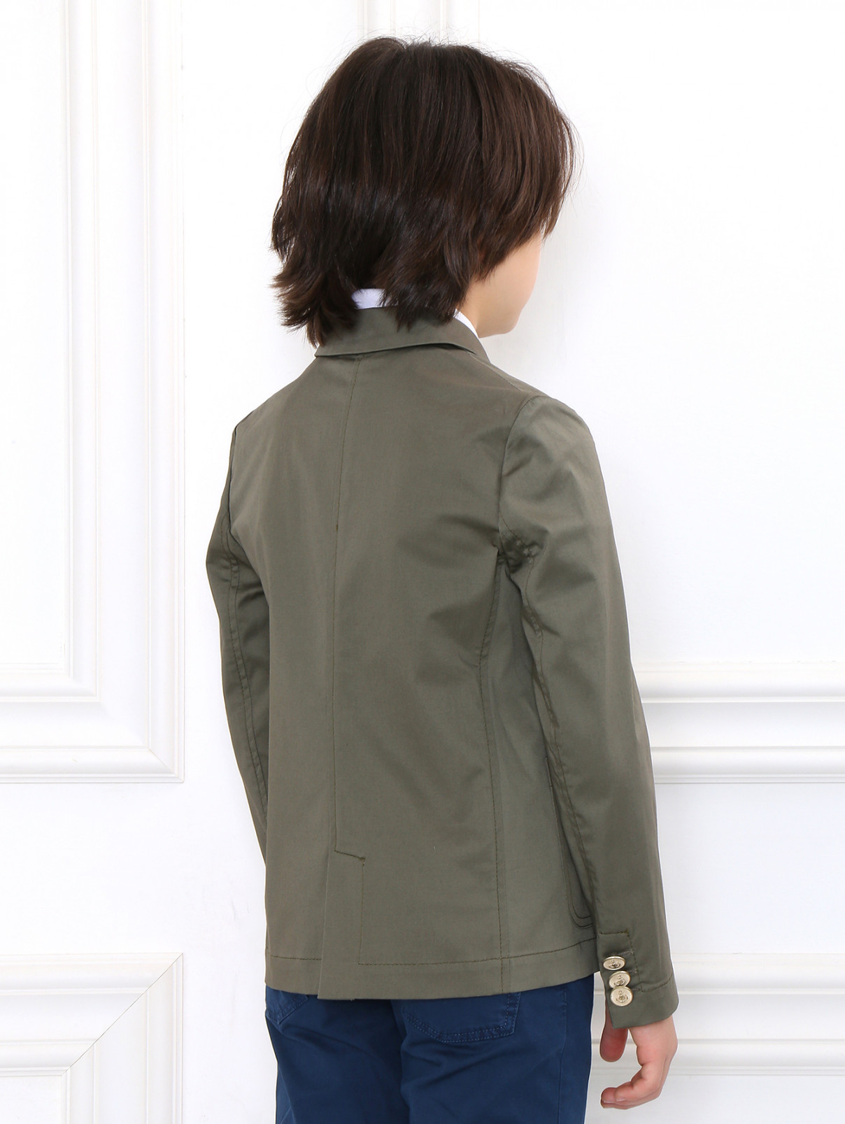 Пиджак из хлопка с накладными карманами I Pinco Pallino  –  Модель Верх-Низ1  – Цвет:  Зеленый