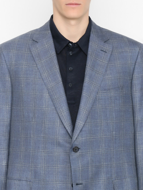 Пиджак из шерсти, шелка и льна - МодельОбщийВид1