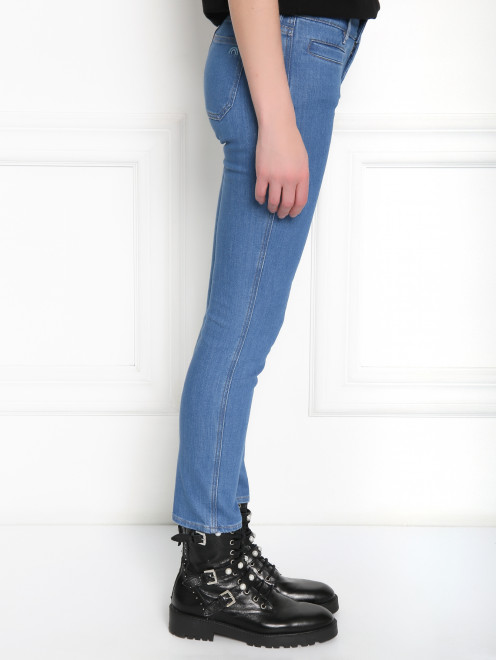 Укороченные узкие джинсы из плотного денима - МодельВерхНиз2