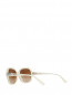 Солнцезащитные очки "стрекоза" в пластиковой оправе с кристаллами на дужках BVLGARI  –  Обтравка2