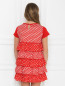 Платье из трикотажа и хлопка с принтом Ermanno Scervino Junior  –  МодельВерхНиз1