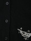 Кардиган из шерсти декорированный кристаллами Moschino Boutique  –  Деталь