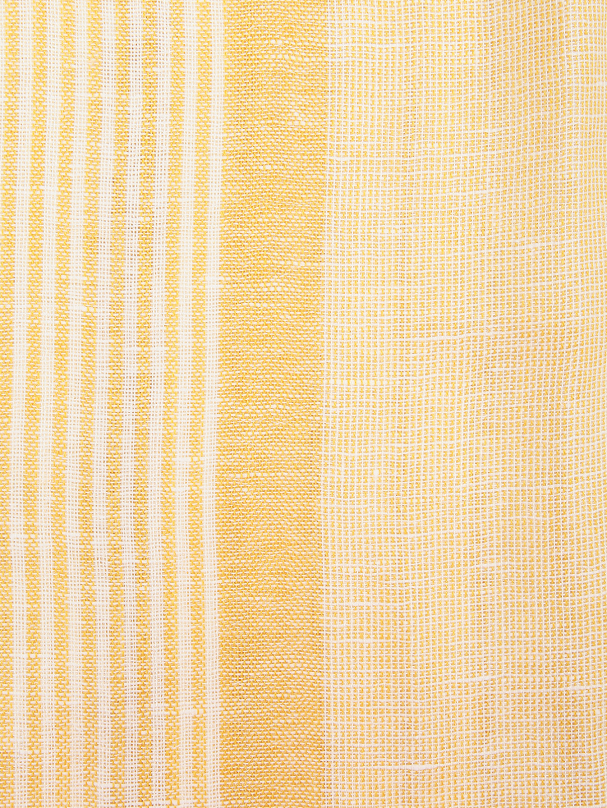 Шарф из смешанного льна с узором "полоска" Max Mara  –  Деталь1  – Цвет:  Желтый
