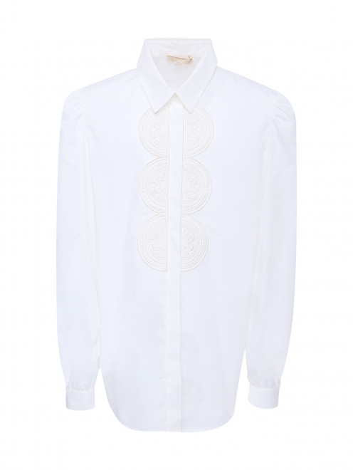 Блуза из хлопка с аппликацией Elie Saab - Общий вид
