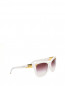 Солнцезащитные очки "кошачий глаз" в пластиковой оправе с отделкой из золота BVLGARI  –  Обтравка1