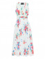 Платье-миди из смешанного шелка с узором Moschino Boutique  –  Общий вид