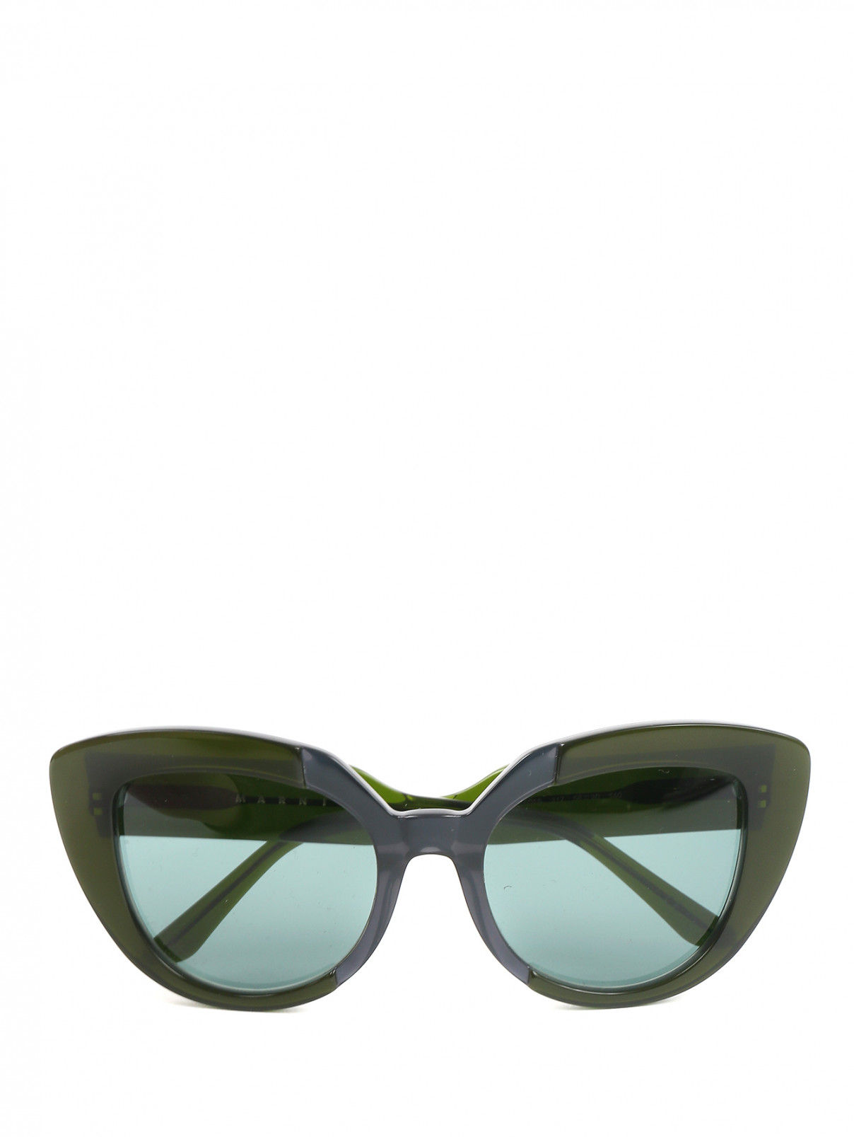 Солнцезащитные очки в оправе из пластика Marni  –  Общий вид  – Цвет:  Зеленый