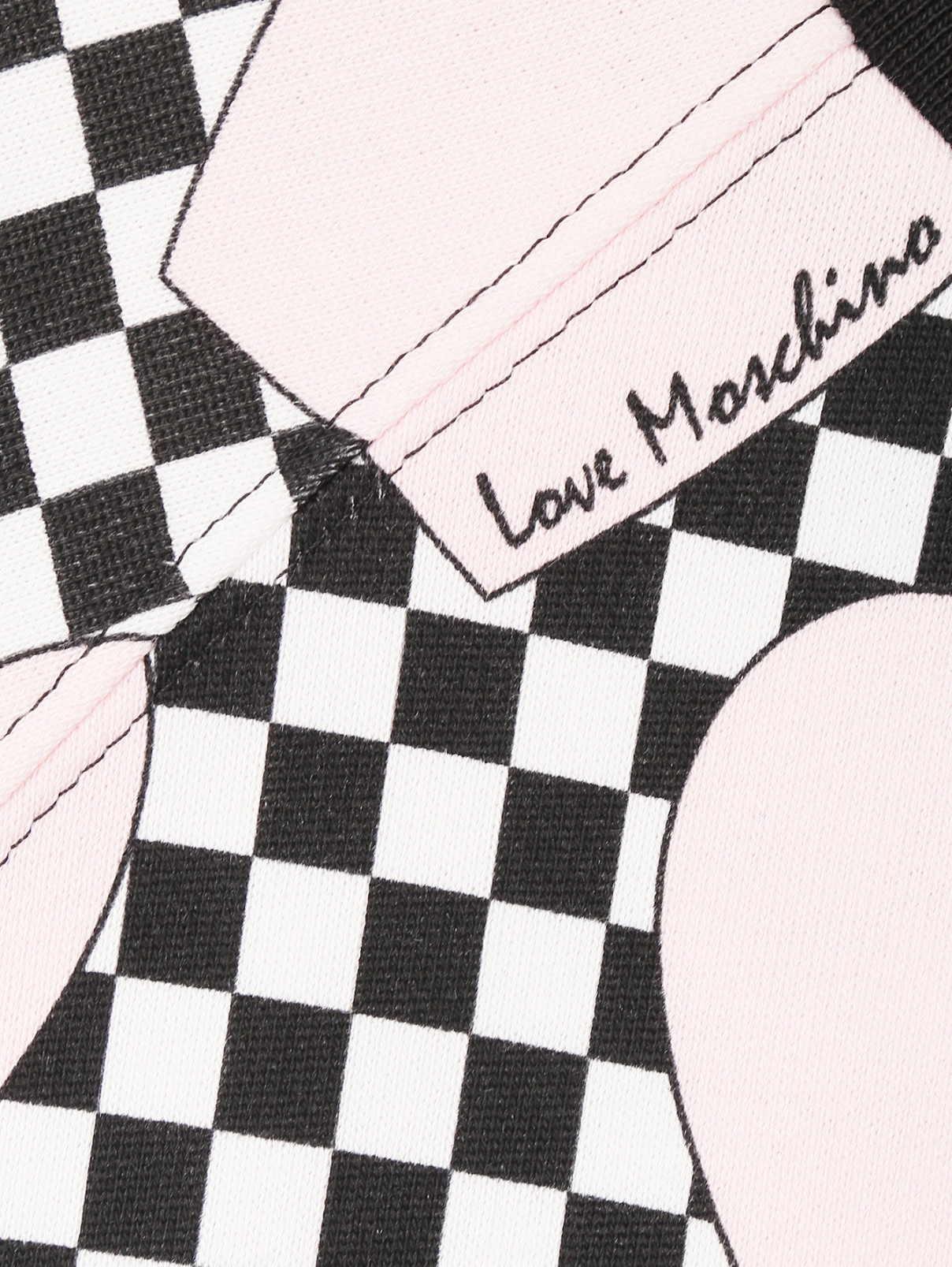 Платье из трикотажа с узором Moschino Love  –  Деталь1  – Цвет:  Узор