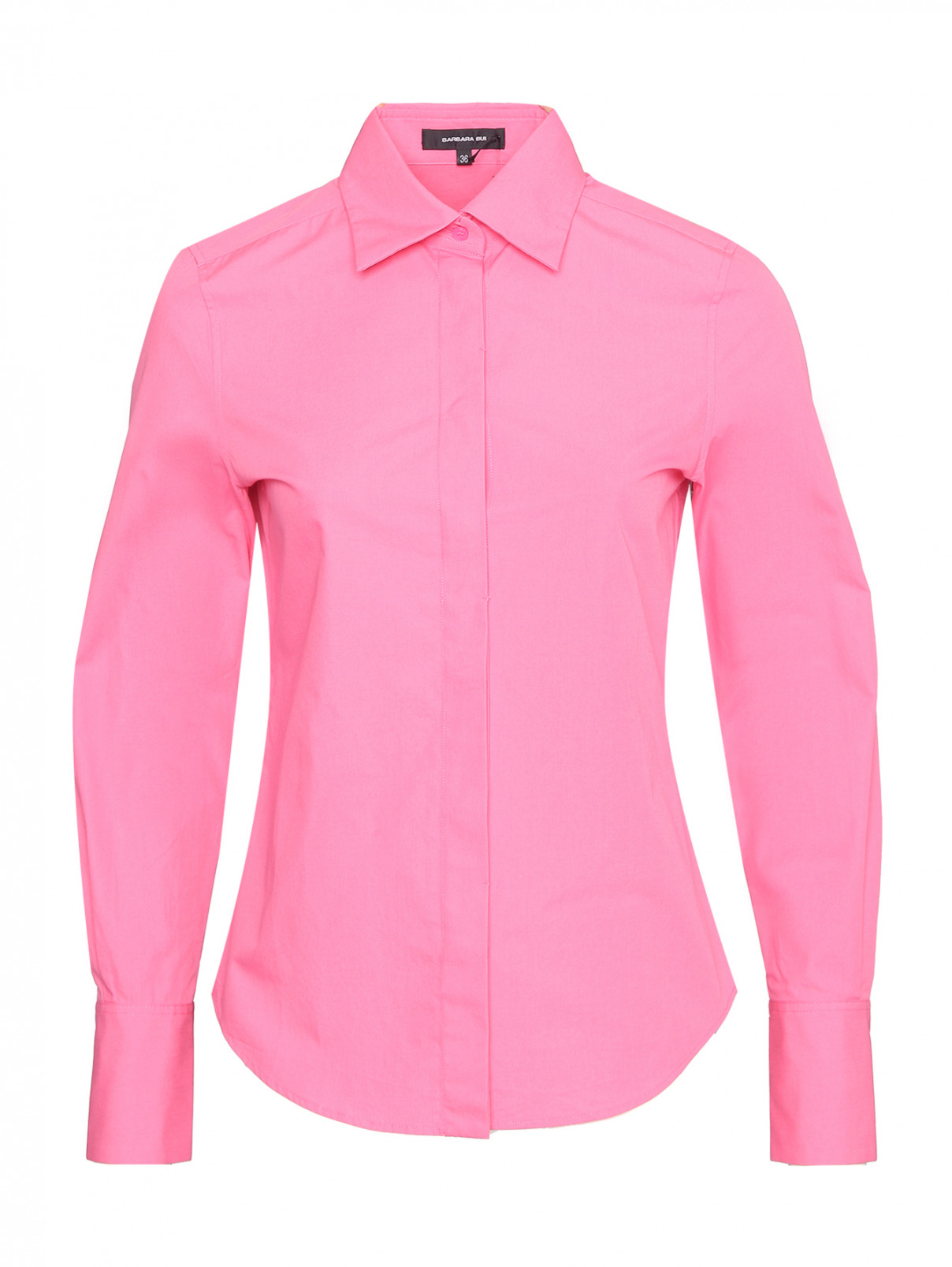 Рубашка из хлопка на пуговицах Barbara Bui  –  Общий вид  – Цвет:  Розовый