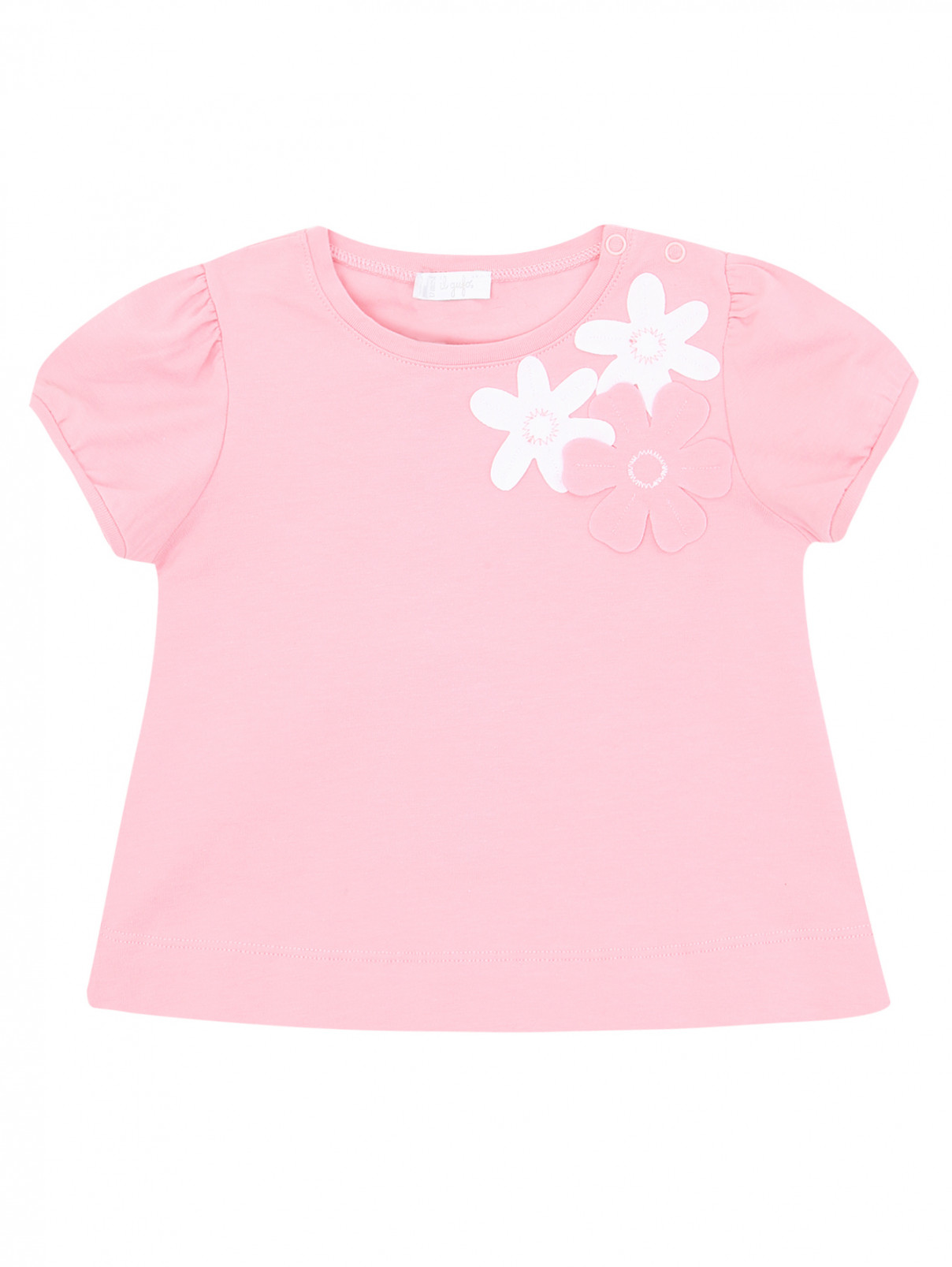 Блуза с аппликацией Il Gufo  –  Общий вид  – Цвет:  Розовый
