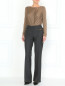 Широкие брюки из шерсти с декоративным ремнем на пуговицах Barbara Bui  –  Модель Общий вид